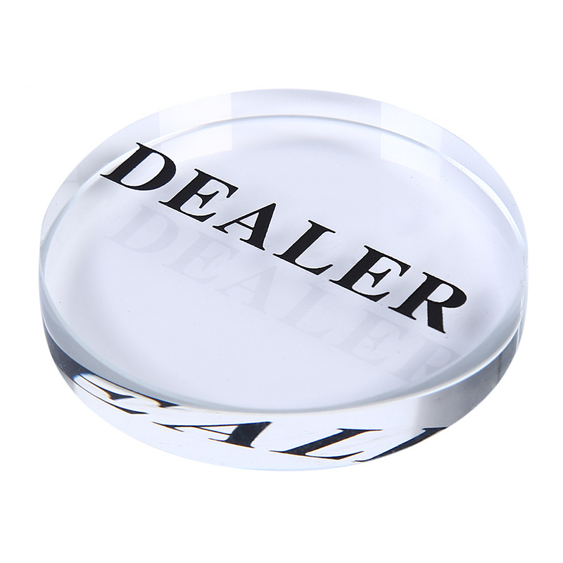 Casino Accessories  Acrylic Transparent Casino Dealer Buttons, Poker Dealer Buttons