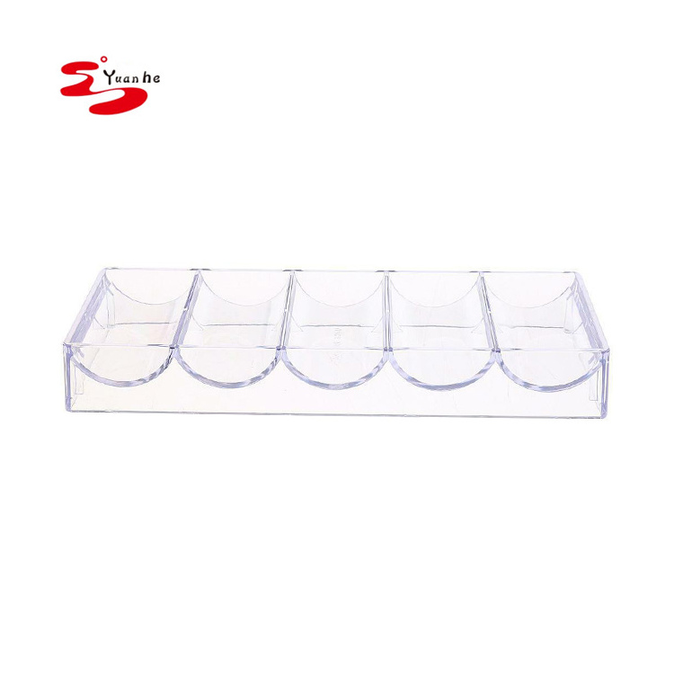 High Quality Casino Clear Plastic Poker Chip Rack Holds 100 Chips