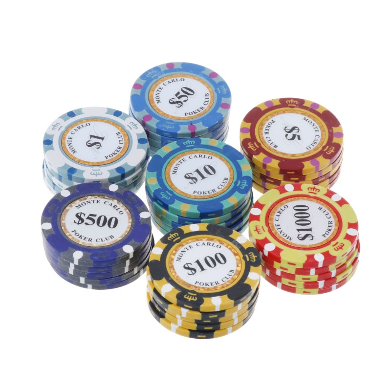 13.5g Casino Cheap Custom Sticker Clay Monte Carlo poker chips