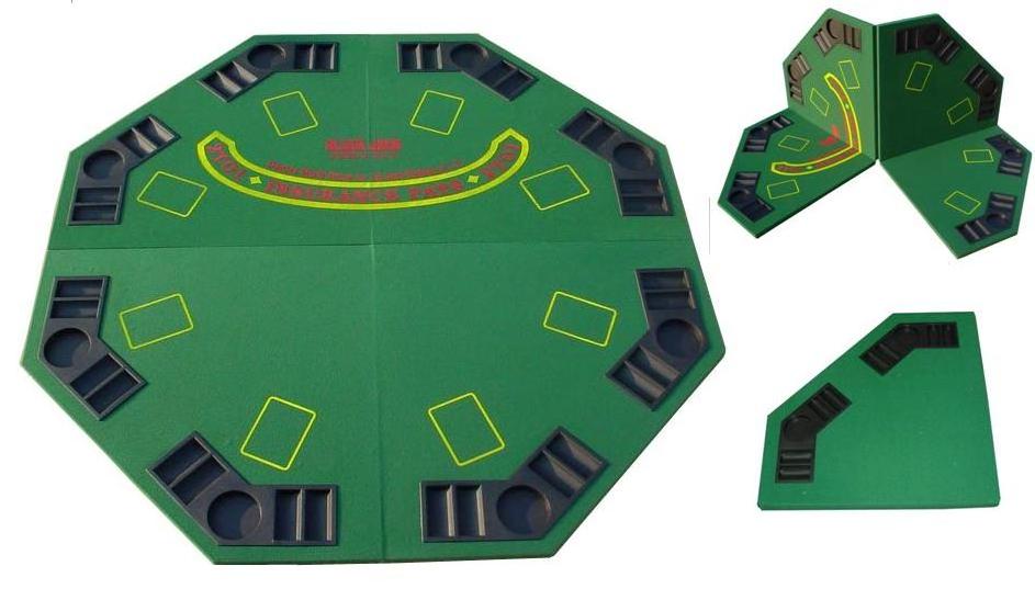 One Sided 4 Foldable Blackjack Octagonal Poker Table Top