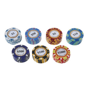 13.5g Casino Cheap Custom Sticker Clay Monte Carlo poker chips