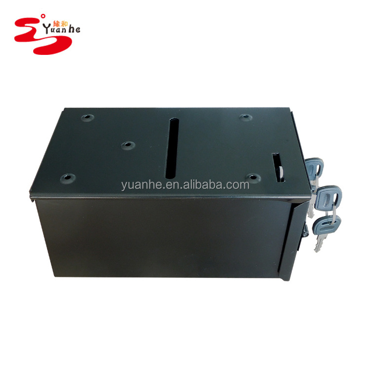 Homestyle Steel Rake Toke Drop Box with Bill Slot For Poker Table