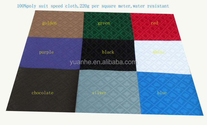 Diamond Suited High Speed Poker Cloth Table Felt