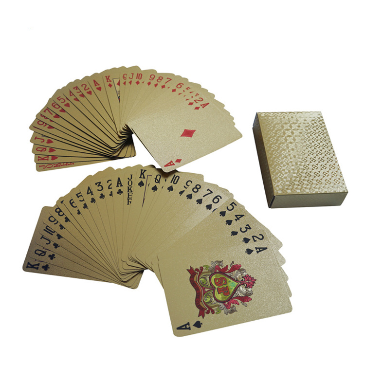 Yuanhe Luxury 24K Gold Foil Water Proof Poker Playing Cards