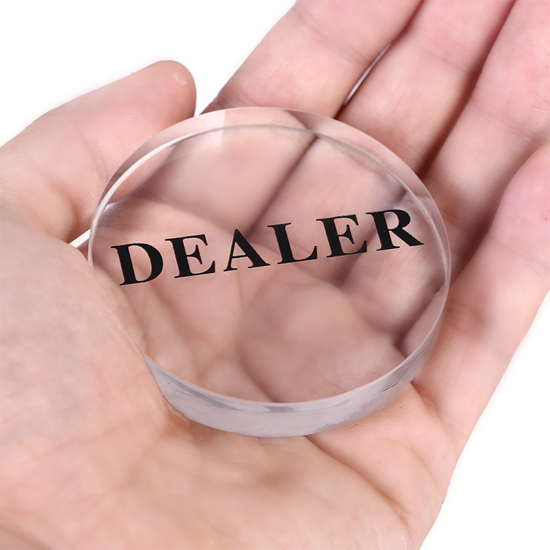 Casino Accessories  Acrylic Transparent Casino Dealer Buttons, Poker Dealer Buttons