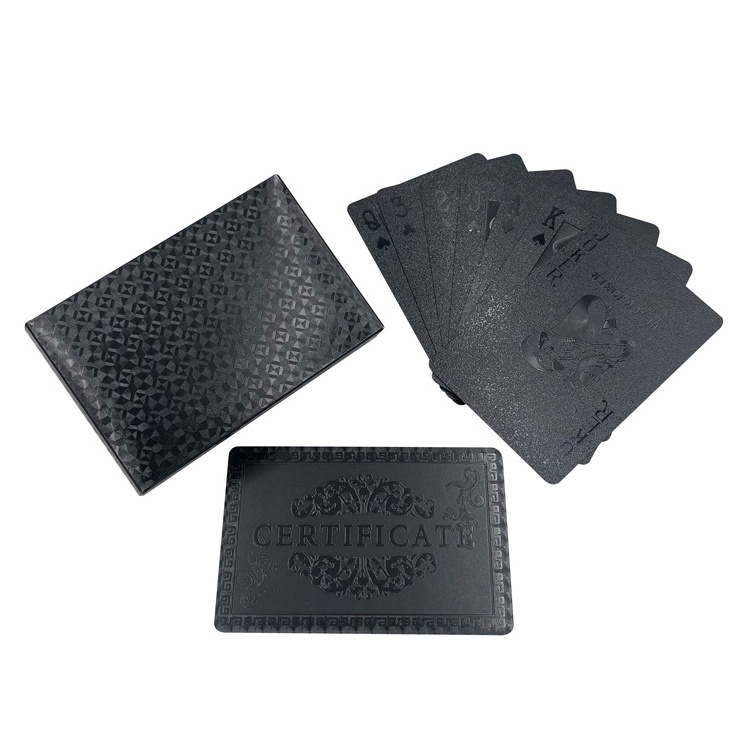 Luxury Cool Black Diamond Pattern Plastic Waterproof  Playing Cards