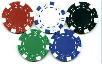 11.5g 40 x 3.3mm Texas Hold'em Dice Plastic PS Poker Chips