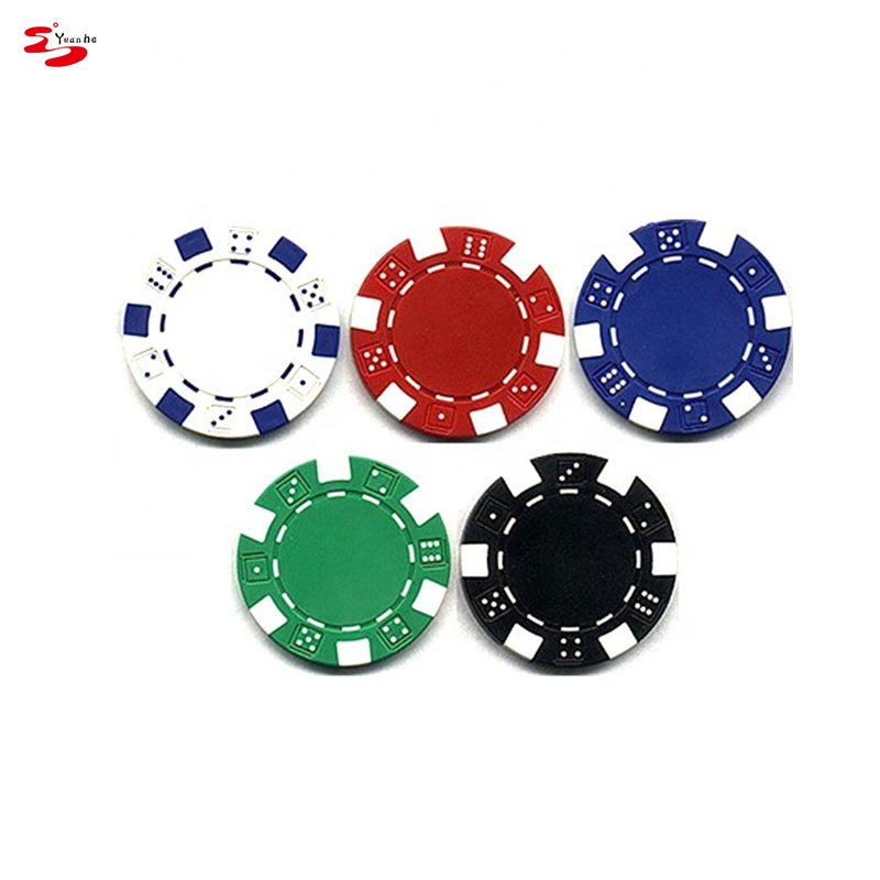 11.5g 40 x 3.3mm Texas Hold'em Dice Plastic PS Poker Chips