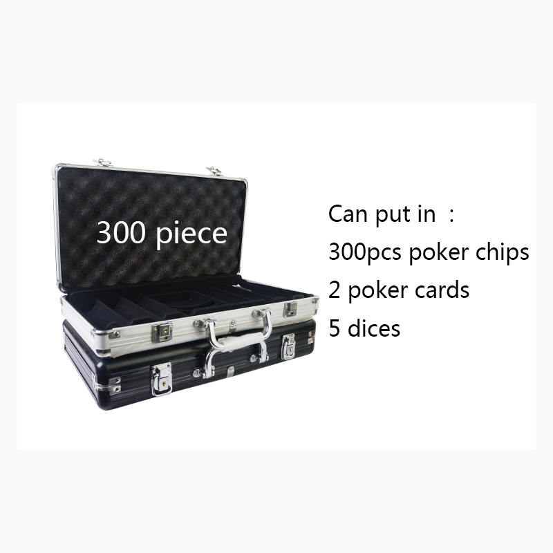 200/300/500 3 Size Metal Aluminum Poker Chip Carrier Case