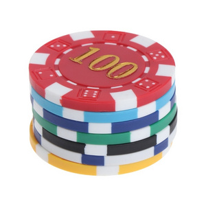 11.5g 40 x 3.3mm Casino Texas Hold'em Dice Value Plastic ABS Poker Chips