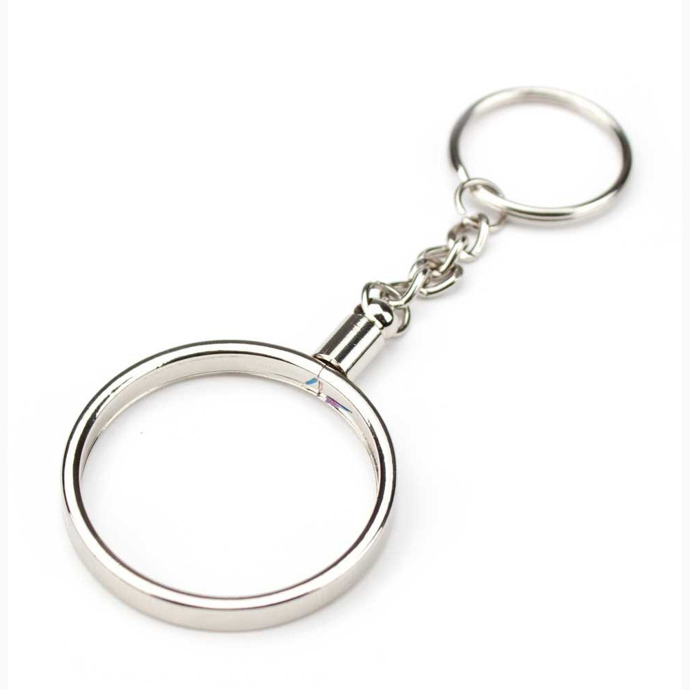 Cheap Wholesale Chrome Plated Metal Casino Poker Chip Holder Key Chain