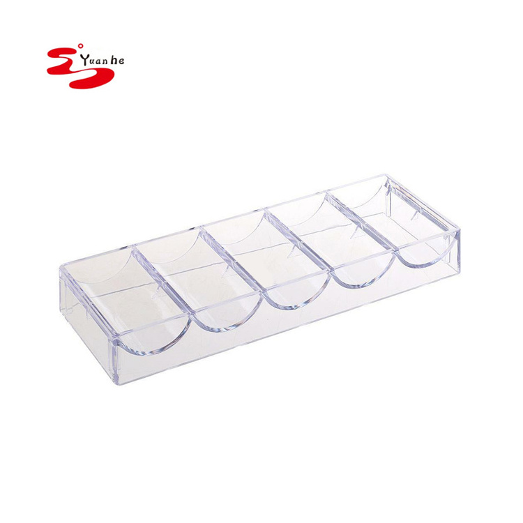 High Quality Casino Clear Plastic Poker Chip Rack Holds 100 Chips