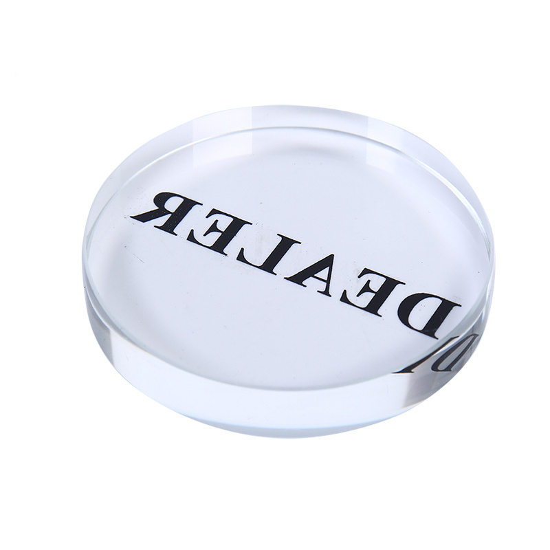 Casino Accessories  Acrylic Transparent Casino Dealer Buttons, Poker Dealer Buttons