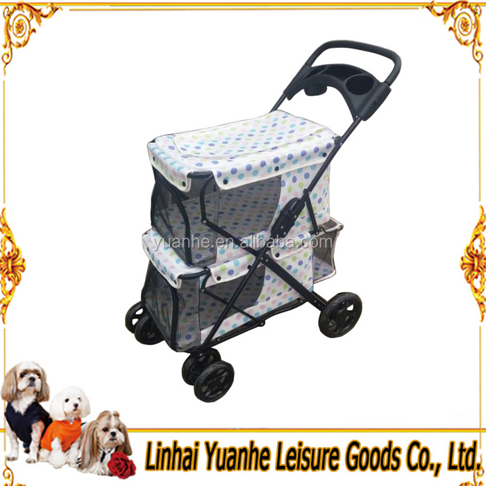 Double Decks Pet Dog Stroller