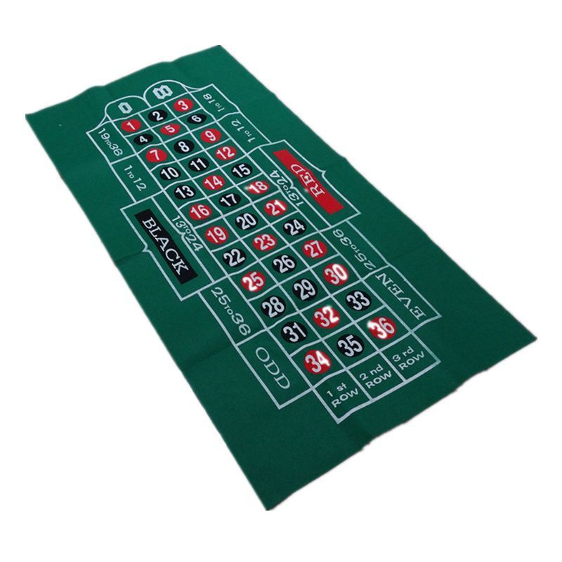 Casino Accessories Double-sided Non-woven Game Tablecloth Russian Roulette & Blackjack Gambling Table Mat