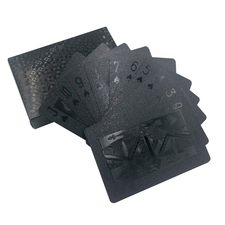 Luxury Cool Black Diamond Pattern Plastic Waterproof  Playing Cards