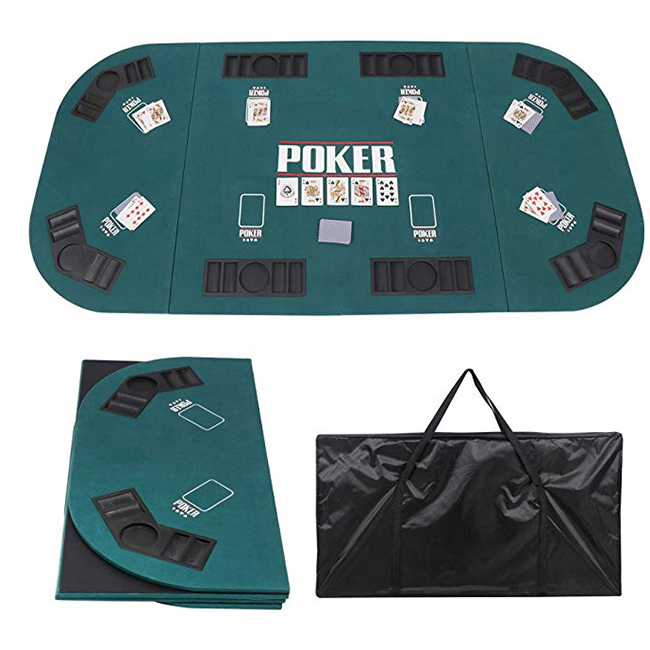 4 Folding Poker Table Top 71 x 35 Inches Portable Poker Cover Top