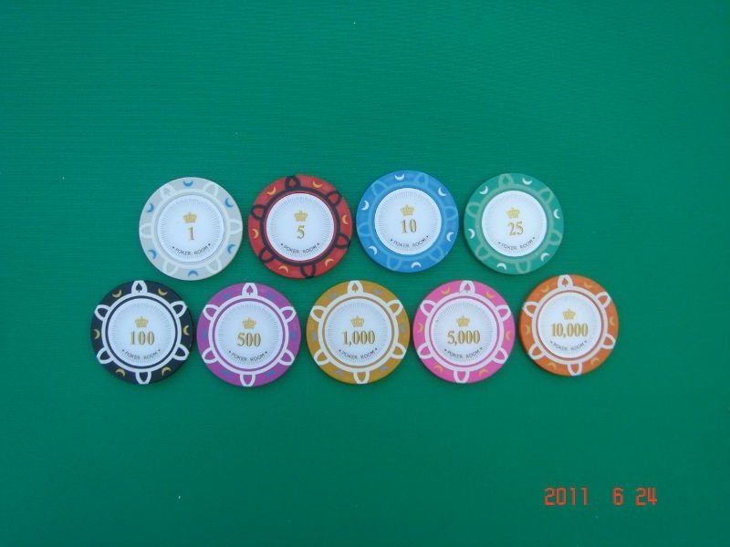 11.5g Poker Chips With Stickers On Both Sides