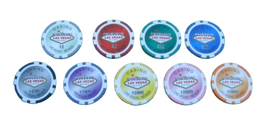 11.5g Poker Chips With Stickers On Both Sides