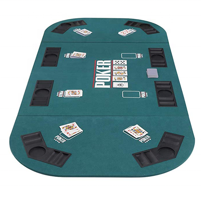 4 Folding Poker Table Top 71 x 35 Inches Portable Poker Cover Top