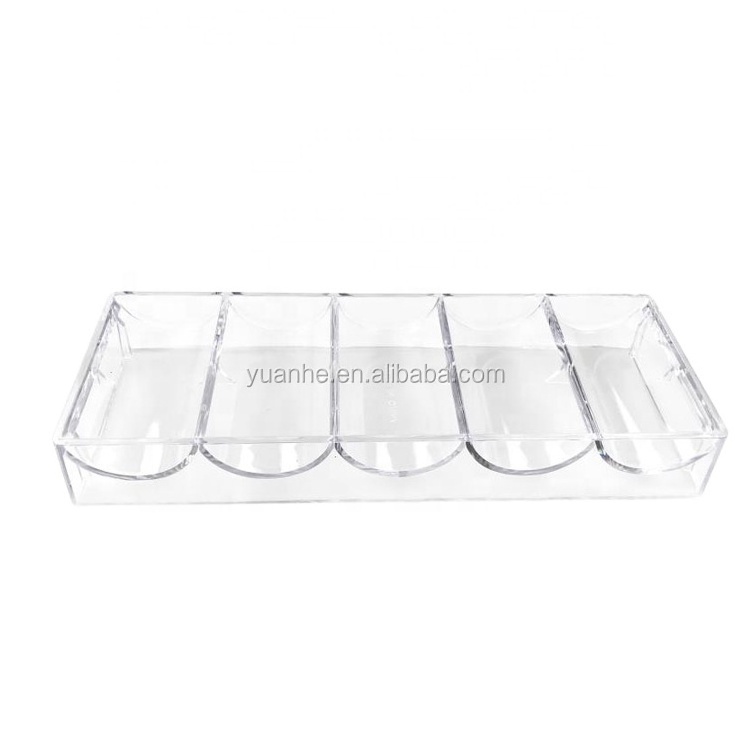 100 PCS Clear Acrylic Poker Chip Trays/Rack