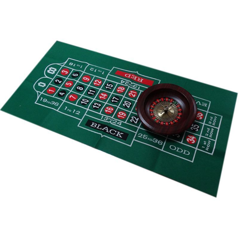 Casino Accessories Double-sided Non-woven Game Tablecloth Russian Roulette & Blackjack Gambling Table Mat