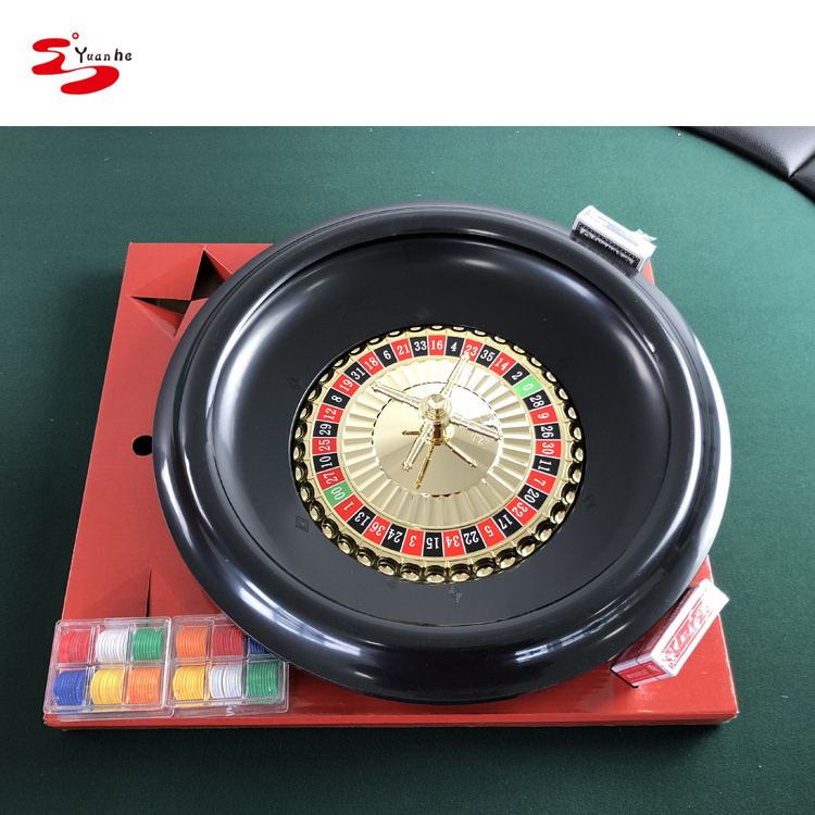 Deluxe 16 inch Professional Roulette Wheel Game Set with Playing Cards