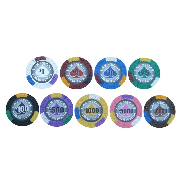 13.5g Casino Cheap Custom Clay Las Vegas Poker Room Chips