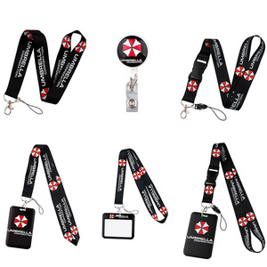 Game Umbrella Logo Lanyard with Retractable Badge Holder ID Keychain Lanyard