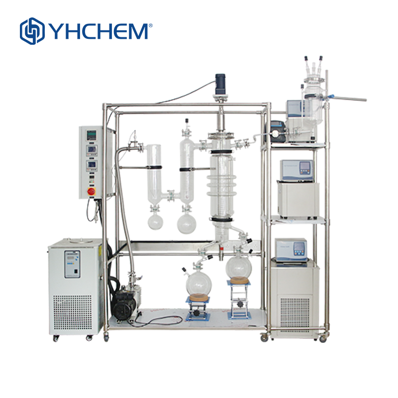 Wiped film evaporator molecular distillation for crude oil glass molecular distillation equipment