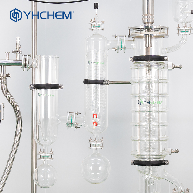 Wiped film evaporator molecular distillation for crude oil glass molecular distillation equipment