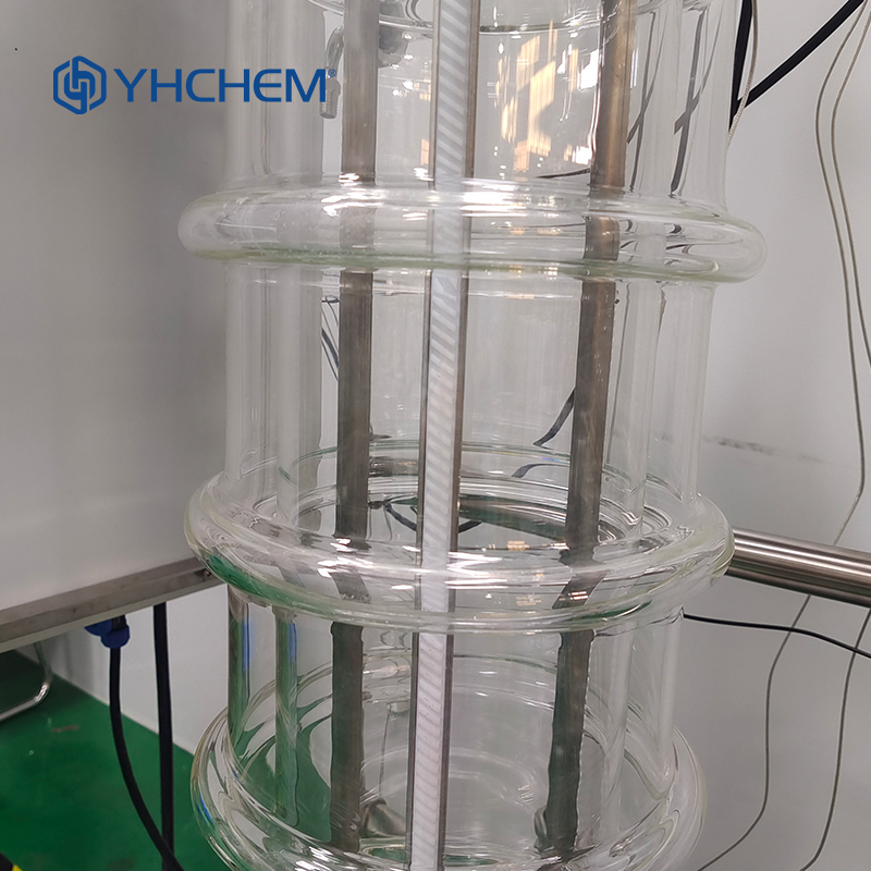 Alcohol distiller ethanol recovery machine short path distillation glass thin film distillation tower