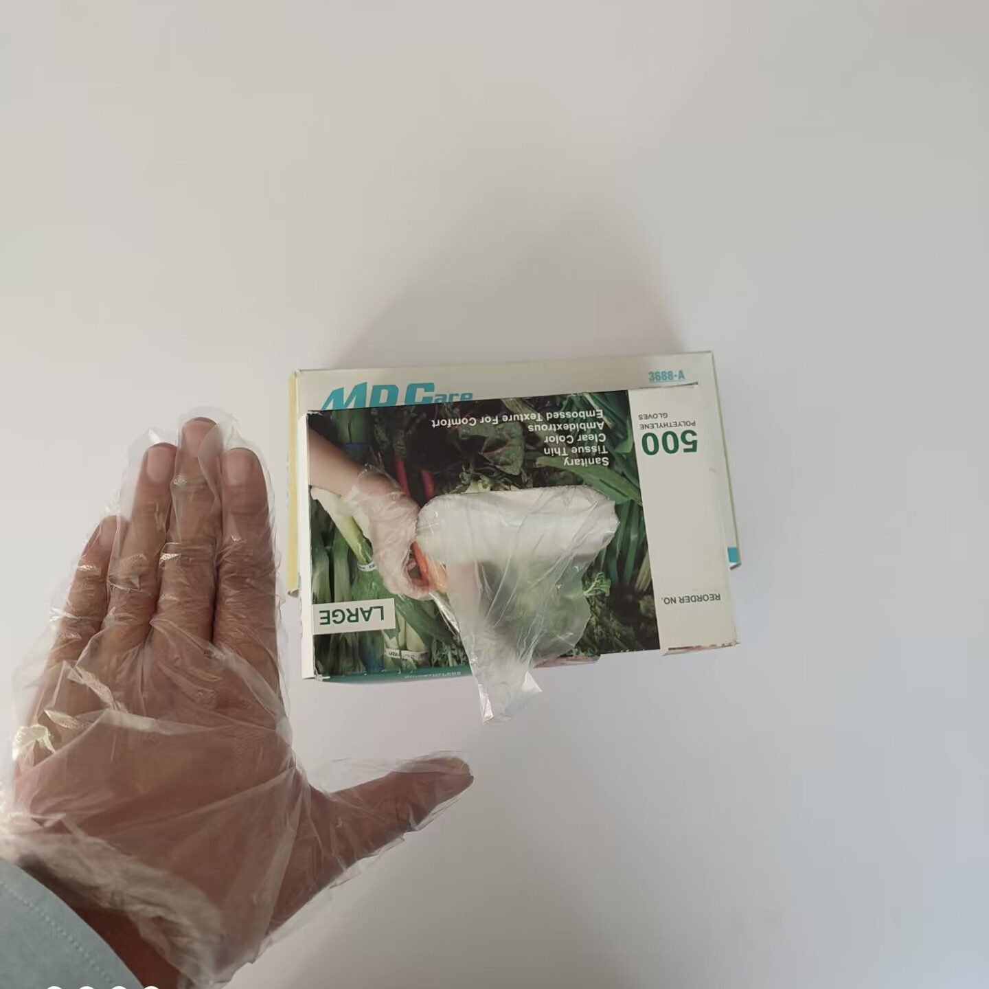 clear powder free vinyl plastic disposable tpe gloves