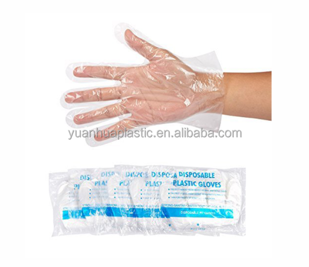 clear powder free vinyl plastic disposable tpe gloves