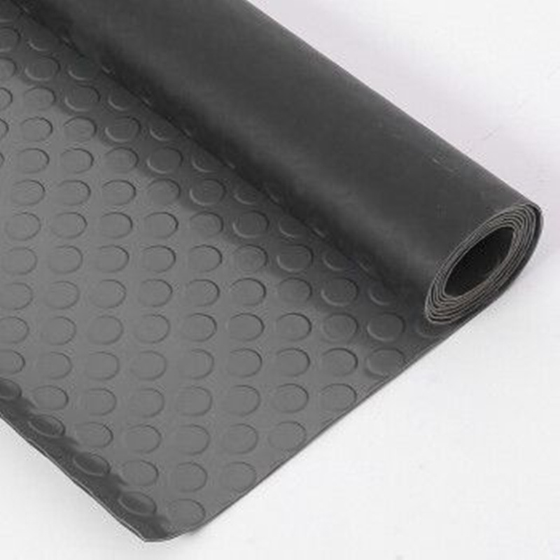 Factory Waterproof Non Slip Embossed Diamond Coin PVC Plastic Floor For Garage