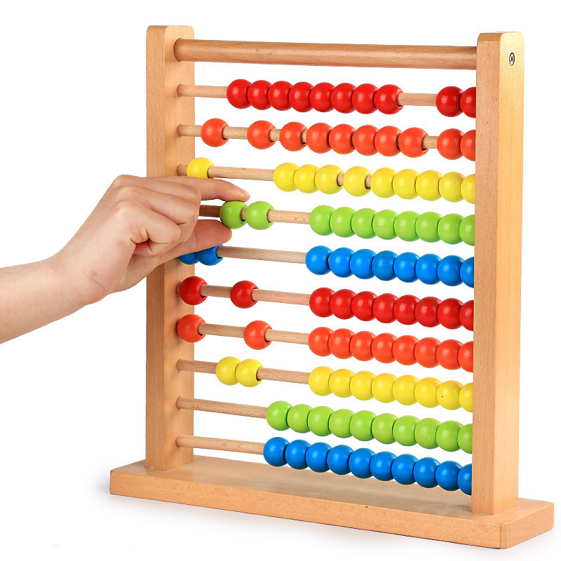 Multi Colour Wooden Kid Soroban Abacus math manipulatives calculation counting math counters