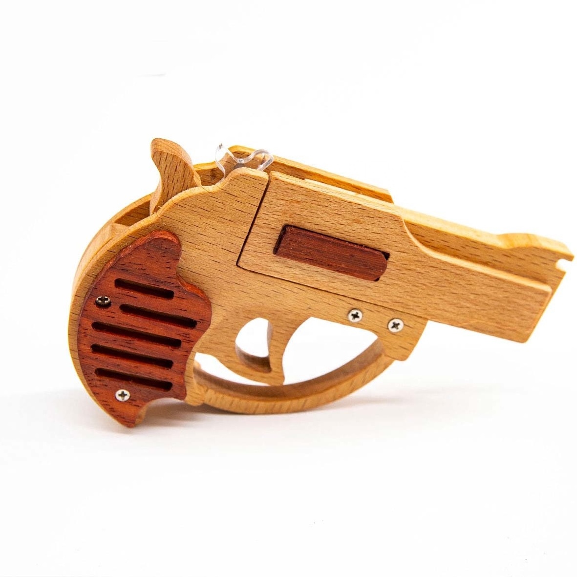 Outdoor sports toy rubber bands toy gun kids shooting playing wooden toy gun