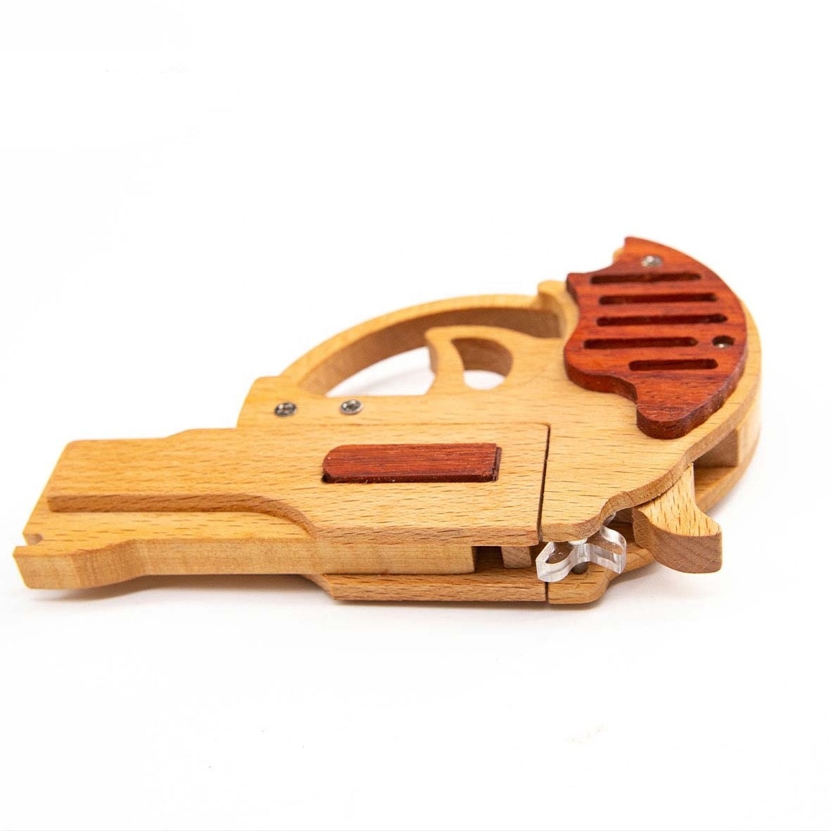 Outdoor sports toy rubber bands toy gun kids shooting playing wooden toy gun