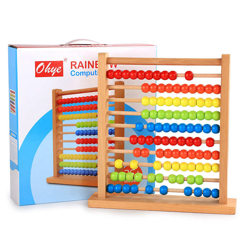 Multi Colour Wooden Kid Soroban Abacus math manipulatives calculation counting math counters