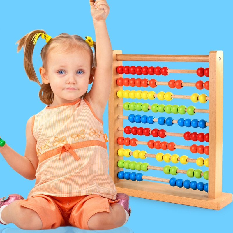 Multi Colour Wooden Kid Soroban Abacus math manipulatives calculation counting math counters