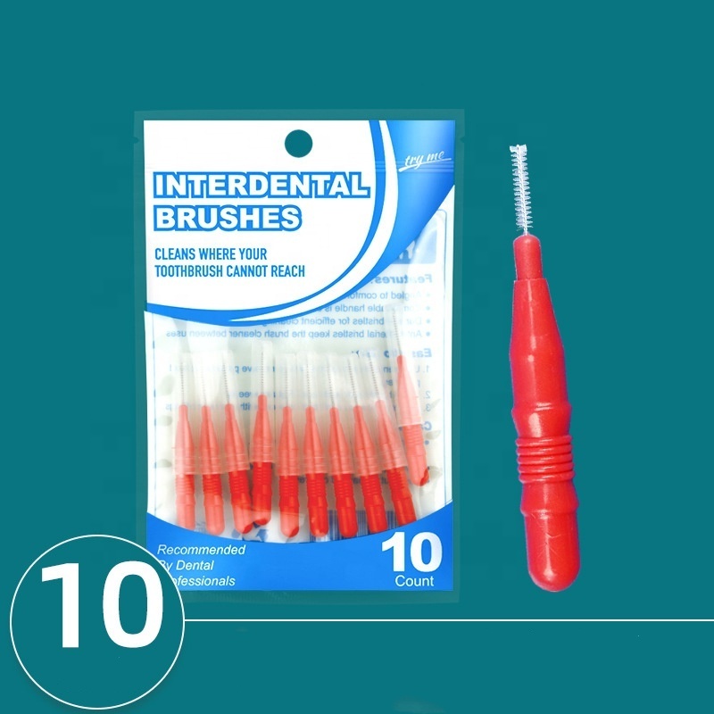 Manufacture Deep Clean Dental Floss Interdental Brush Gap Toothpicks Custom Soft Bristle I Shape Plastic Tooth Pick