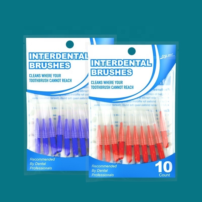 Manufacture Deep Clean Dental Floss Interdental Brush Gap Toothpicks Custom Soft Bristle I Shape Plastic Tooth Pick