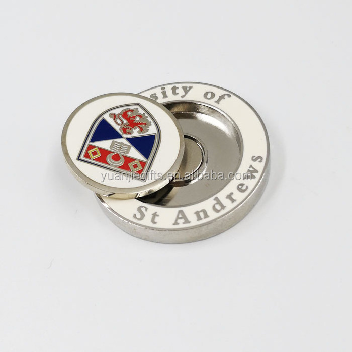 custom  metal golf chip  company logo  poker chip silver metal poker chip with ball marker