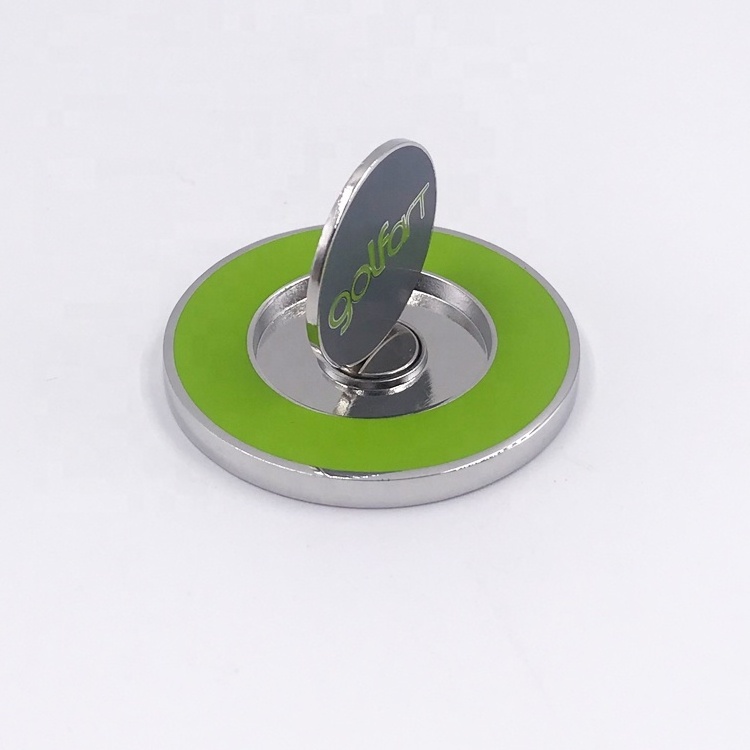 Factory  Direct Sale Golf Gifts Custom Metal Golf Poker Chip Golf Ball Marker Holder