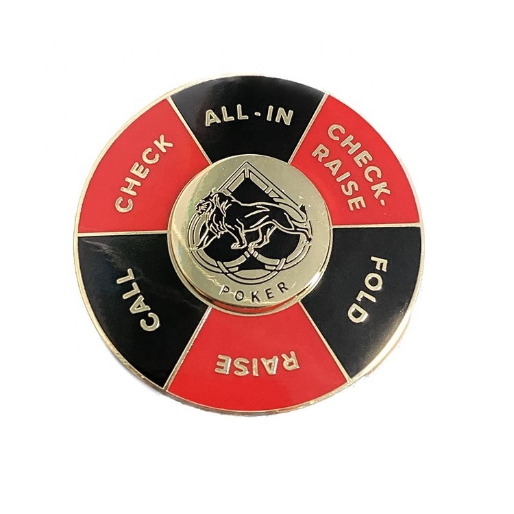 New Arrival Gifts Gold Metal Spin Casino Poker Chips Custom Enamel Logo Souvenir Rotate Metal Poker Chips