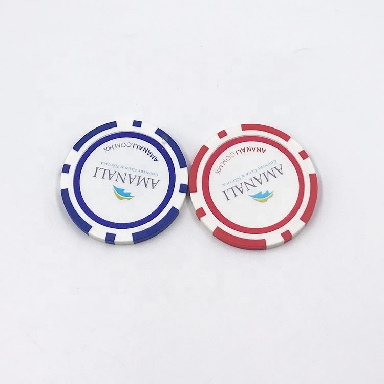 High quality casino poker chips tokens with custom printing sticker for sale