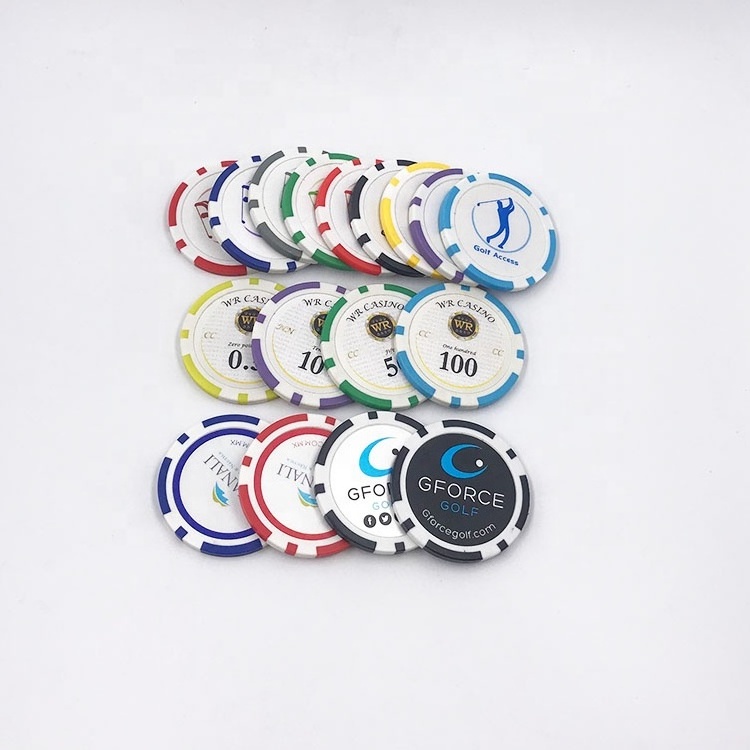 Wholesale colorful ceramic poker chips casino chips with custom denominations