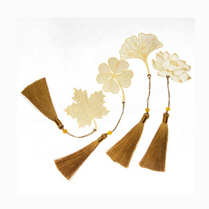 Wholesale Custom Bookmark Metal Leaf Shape Bookmark Brass Bookmark For Kid