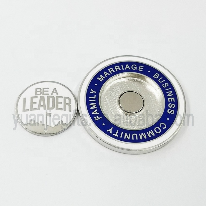 custom  metal golf chip  company logo  poker chip silver metal poker chip with ball marker