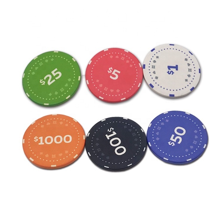 High quality casino poker chips tokens with custom printing sticker for sale